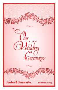 Wedding Program Cover Template 4F - Version 4